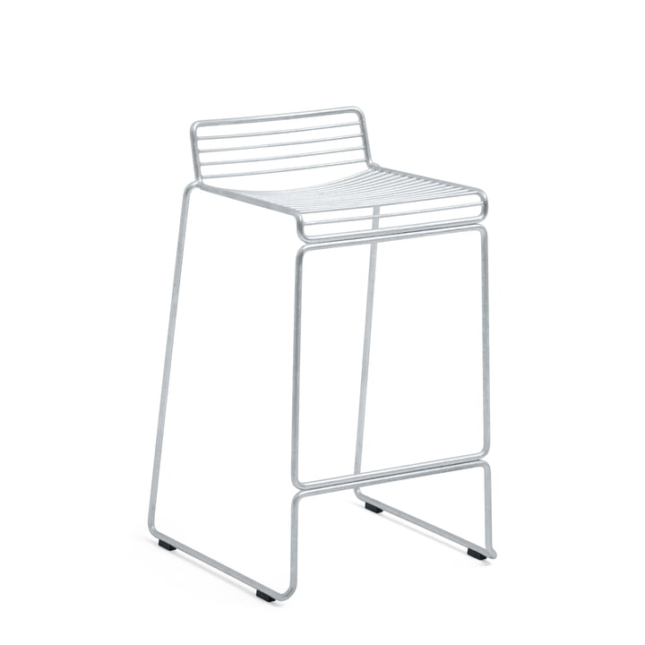 Hee Bar stool low, hot galvanized by Hay