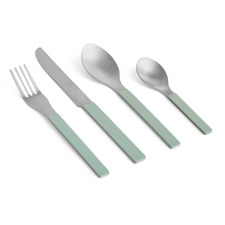 MVS Cutlery set, green (set of 4) by Hay