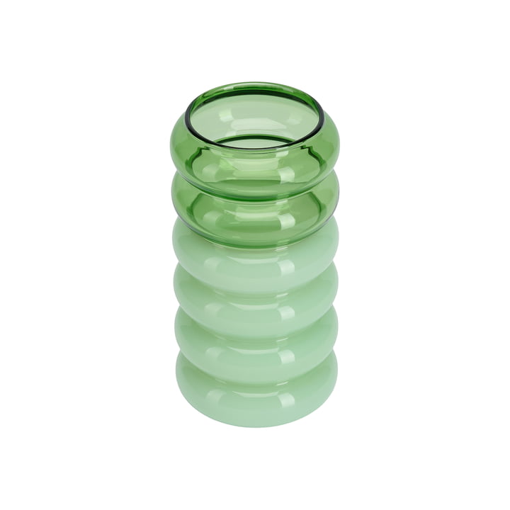 2 in 1 vase & Candle holder, h 13.5 cm, green / milky green from Design Letters by Bubble