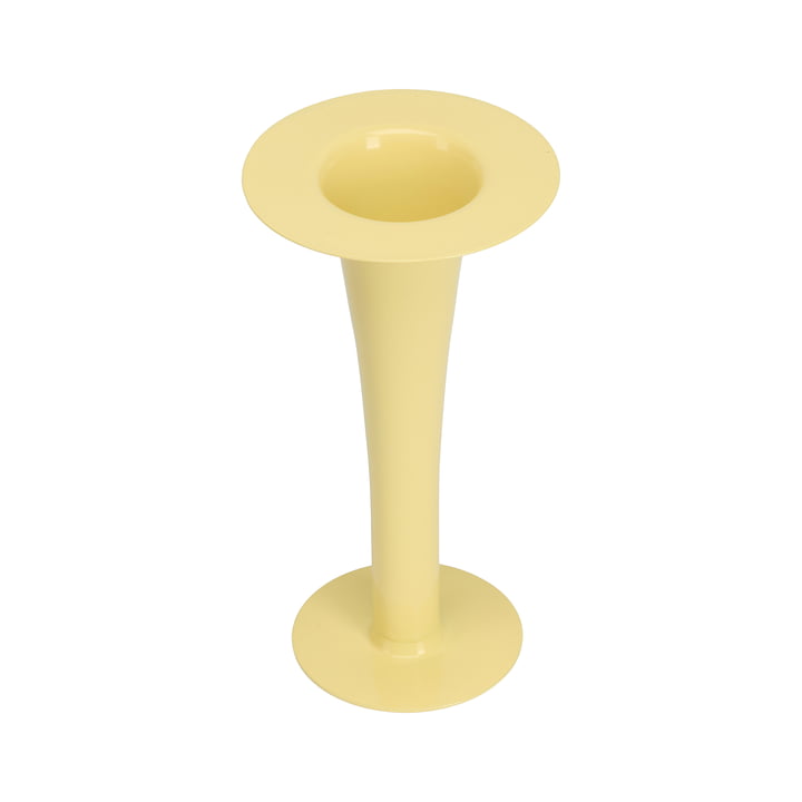 Trumpet - 2 in 1 vase & Candle holder, H 24 cm, yellow by Design Letters