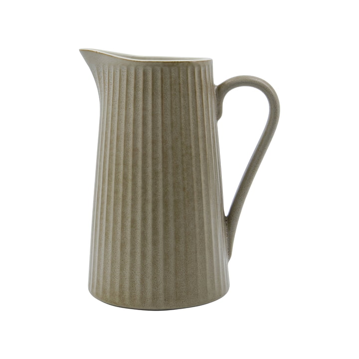 House Doctor - Pleat Jug, H21 cm, gray / brown