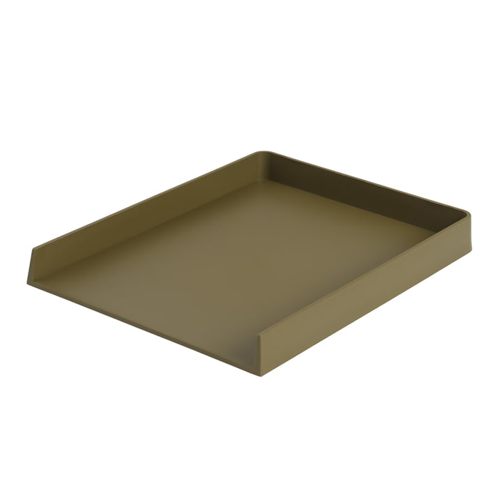 Arrange desktop tray, 32 x 25 cm, brown-green from Muuto