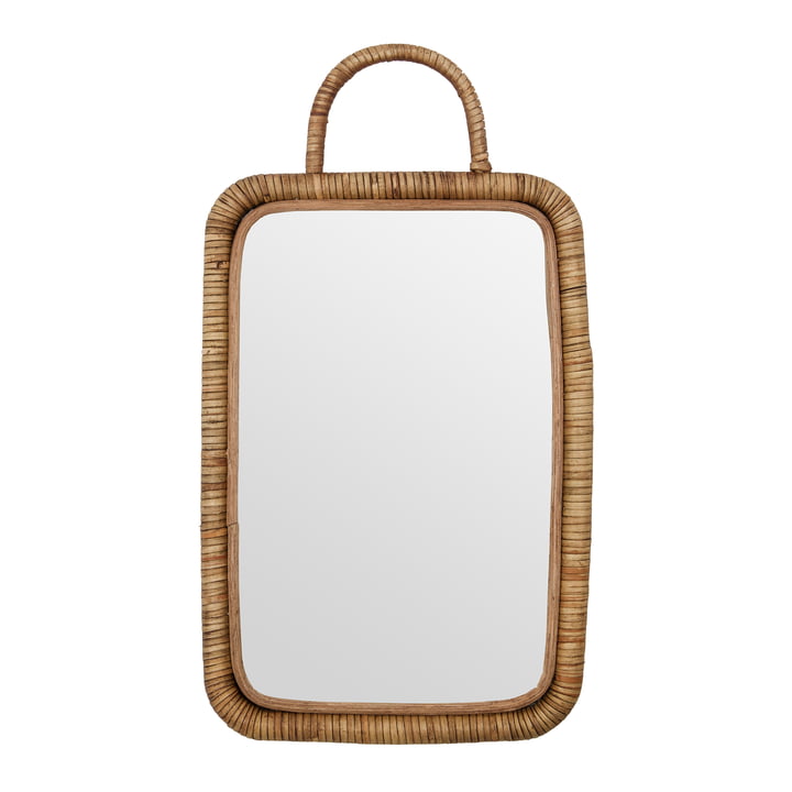 Baki Mirror with frame, 24 x 36 cm, rattan from Meraki