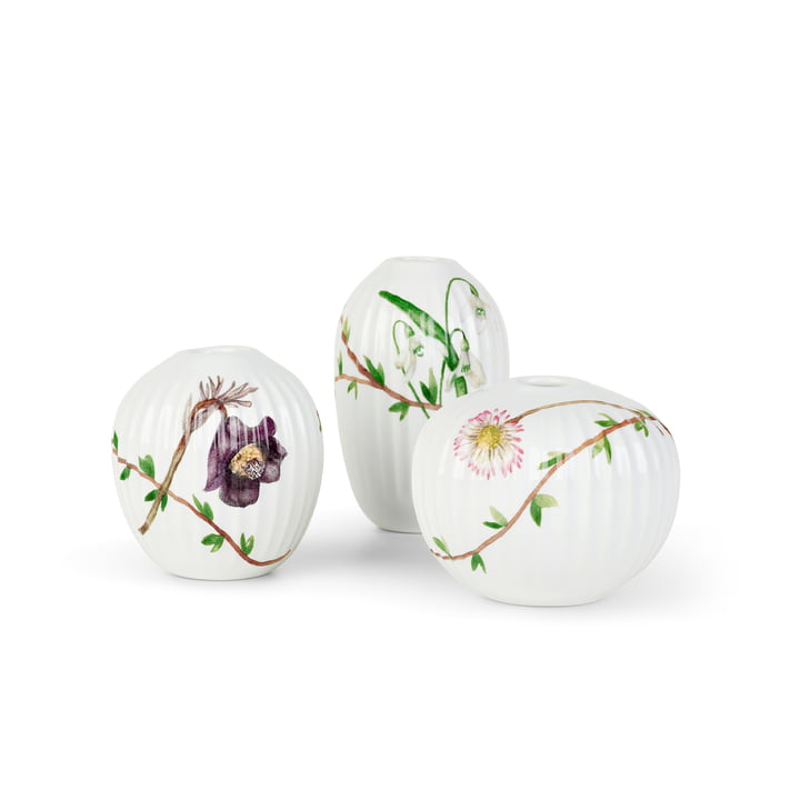 Kähler Design - Hammershøi Spring , miniature vases, white (set of 3)