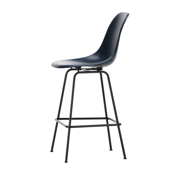 Eames Fiberglass Bar stool, medium, basic dark / navy blue by Vitra