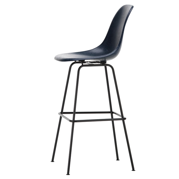 Eames Fiberglass Bar stool, high, basic dark / navy blue by Vitra