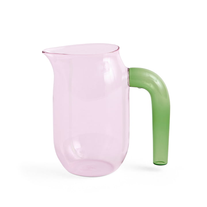 Glass jug small H 16 cm, pink by Hay