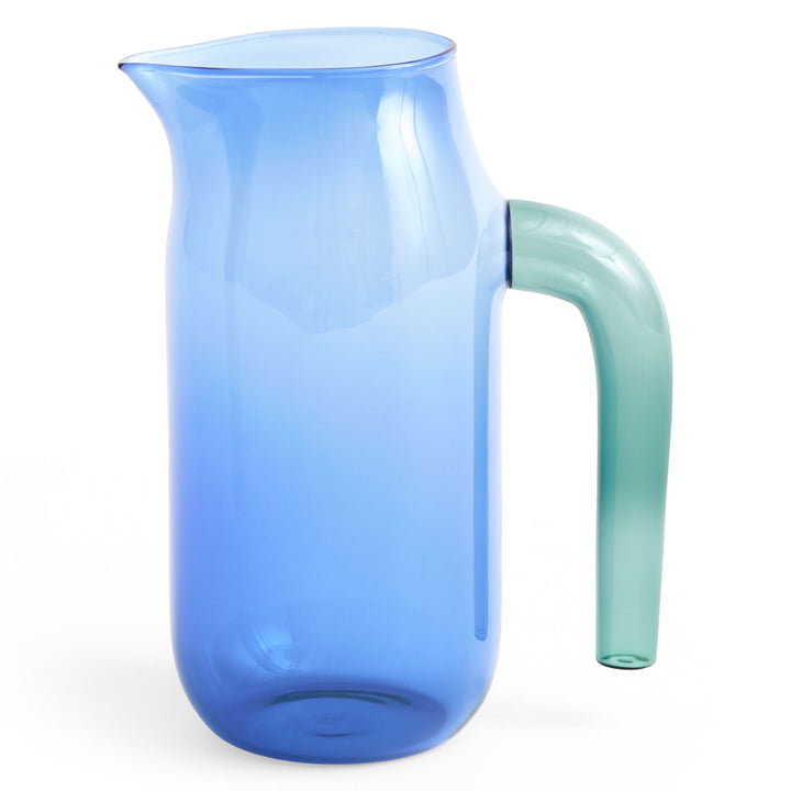 Glass jug xlarge H 26.7 cm, blue by Hay