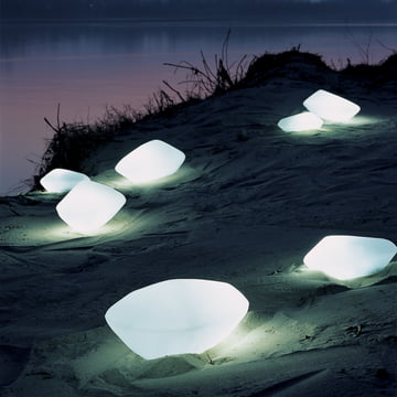 Oluce Stones Outdoor Lamp in white
