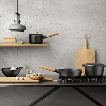 Sautier pan, casserole, saucepan and mixing bowl from the Nordic Kitchen collection by Eva Solo