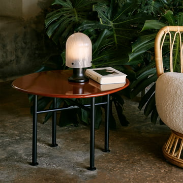 Seine Table lamp LED Outdoor from Gubi in the finish brass antique / frosted glass