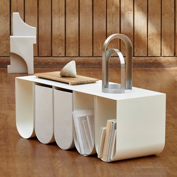 Curved Wall shelf from Kristina Dam Studio in color beige