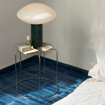 Wire stool with seat cushion VP11, stainless steel from & Tradition