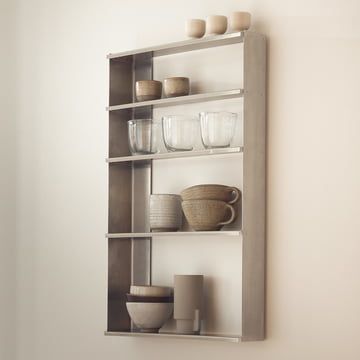 Taper wall shelf, stainless steel from Form & Refine