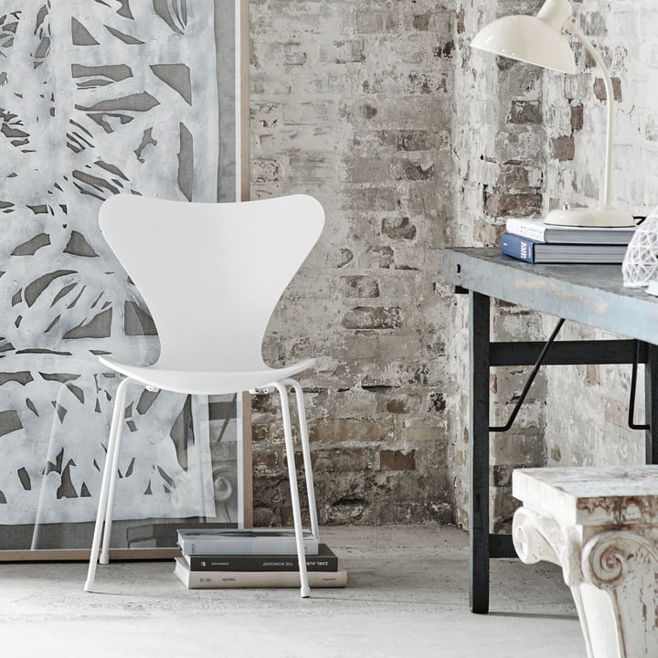 Fritz Hansen - Series 7 chair, monochrome, white / white lacquered ash