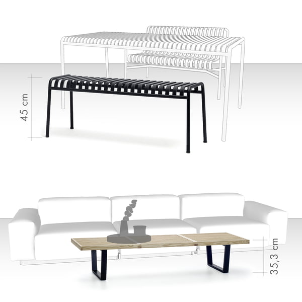 Bench seats - the right size and height