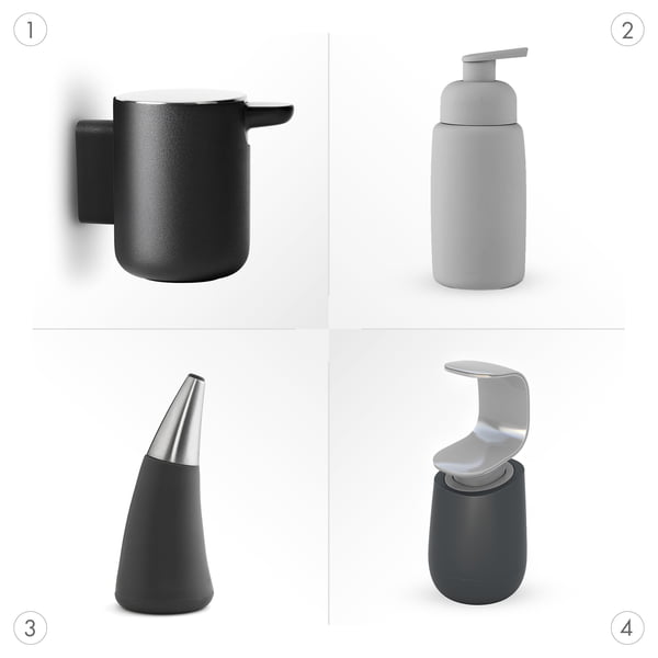 The right soap dispenser - stand, hang, pump, press