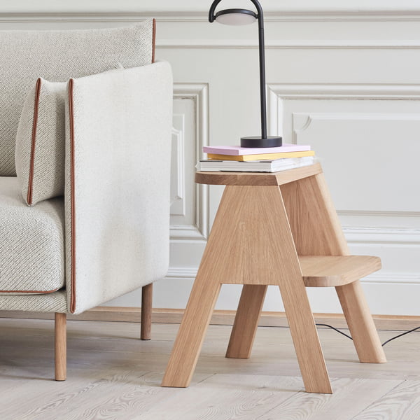 The Hay - Butler Stool ladder, oak as a side table
