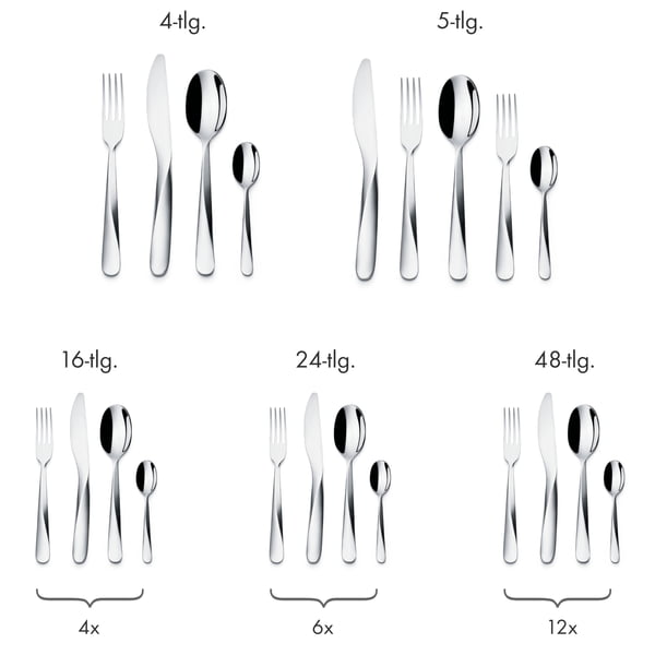 How many pieces are there in a cutlery set?