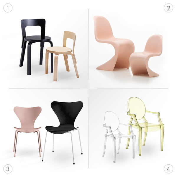 Design kids chairs - design classics in small