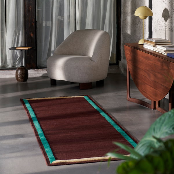 Framed AP14 carpet runner, 90 x 240 cm, plum from & Tradition